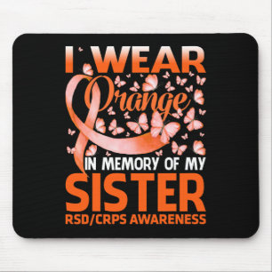 Ich trage Orange für meine Schwester Rsd Crps Bewu Mousepad