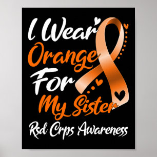 Ich trage Orange für meine Schwester Rsd Crps Bewu Poster