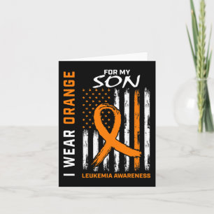 Ich trage Orange für meine Sohn Leukämie Awareness Karte
