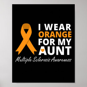 Ich trage Orange für meine Tante Frau Awareness Ri Poster