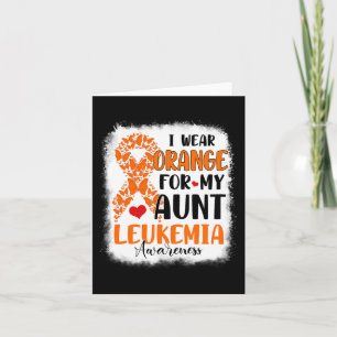 Ich trage Orange für meine Tante Leukämie Aufkläru Karte