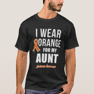 Ich trage Orange für meine Tante Leukämie Awarenes T-Shirt