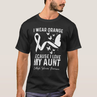 Ich trage Orange für meine Tante MS Multiple Skler T-Shirt