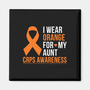 Ich trage Orange für meine Tante Rsd Crps Aufkläru Magnet