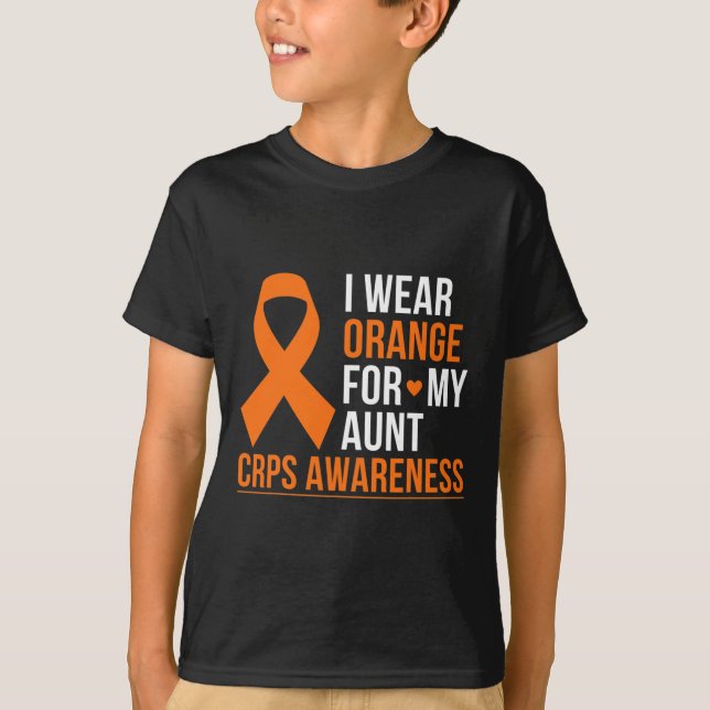 Ich trage Orange für meine Tante Rsd Crps Aufkläru T-Shirt (Vorderseite)