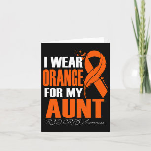 Ich trage Orange für meine Tante Rsd Crps Awarenes Karte