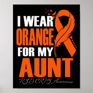 Ich trage Orange für meine Tante Rsd Crps Awarenes Poster