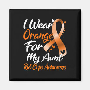Ich trage Orange für meine Tante Rsd Crps Bewussts Magnet