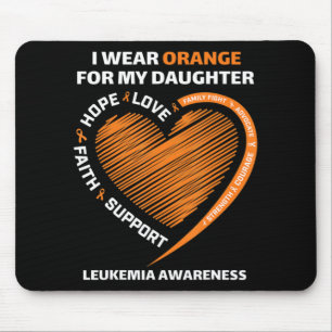 Ich trage Orange für meine Tochter Leukämie Bewuss Mousepad