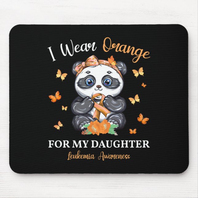 Ich trage Orange für meine Tochter Leukämie Bewuss Mousepad (Vorne)