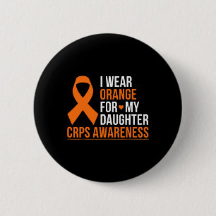 Ich trage Orange für meine Tochter Rsd Crps Awaren Button
