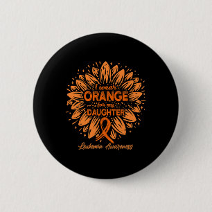 Ich trage Orange für meine Tochter - Sonnenblumenl Button
