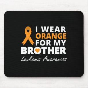 Ich trage Orange für meinen Bruder Ribbon Familien Mousepad