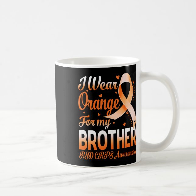 Ich trage Orange für meinen Bruder RSC Crps Sensib Kaffeetasse (Rechts)
