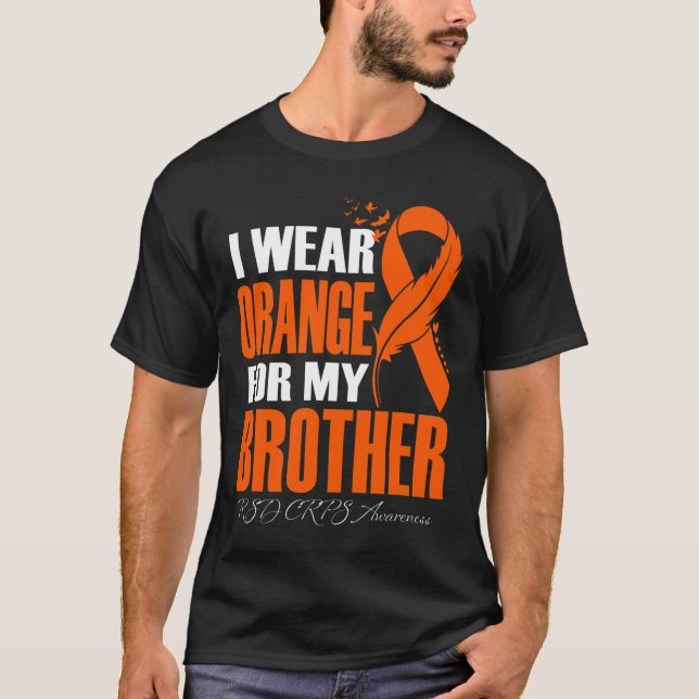 Ich trage Orange für meinen Bruder Rsd Crps Awaren T-Shirt (Vorderseite)