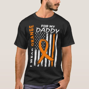 Ich trage Orange für meinen Daddy Papa Leukämie-Be T-Shirt