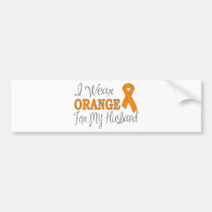 Ich trage Orange für meinen Ehemann (orange Band) Autoaufkleber