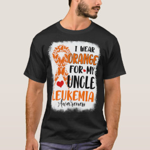 Ich trage Orange für meinen Onkel Leukämie Awarene T-Shirt