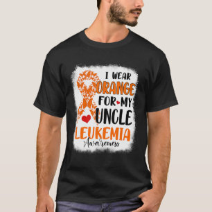 Ich trage Orange für meinen Onkel Leukämie Awarene T-Shirt