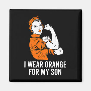 Ich trage Orange für meinen Sohn Leukämie Aufkläru Magnet