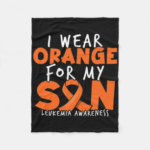 Ich trage Orange für meinen Sohn. Orange Leukemia  Fleecedecke