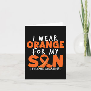 Ich trage Orange für meinen Sohn. Orange Leukemia Karte