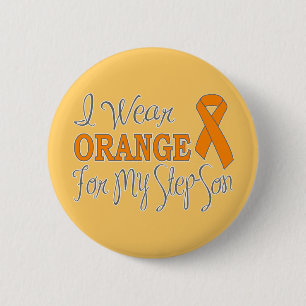 Ich trage Orange für meinen Stiefsohn (orange Button