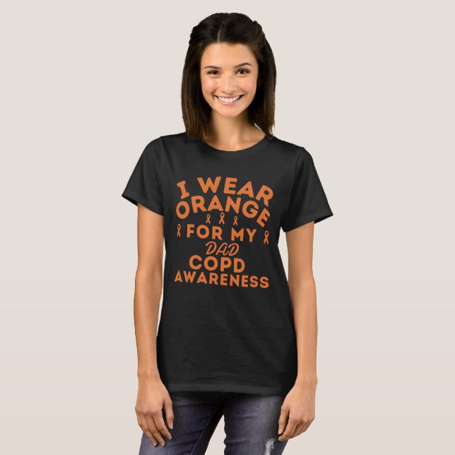 Ich trage Orange für meinen Vater COPD Awareness C T-Shirt (Vorne ganz)