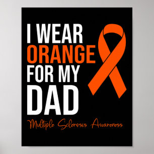 Ich trage Orange für meinen Vater Frau Warrior Mul Poster