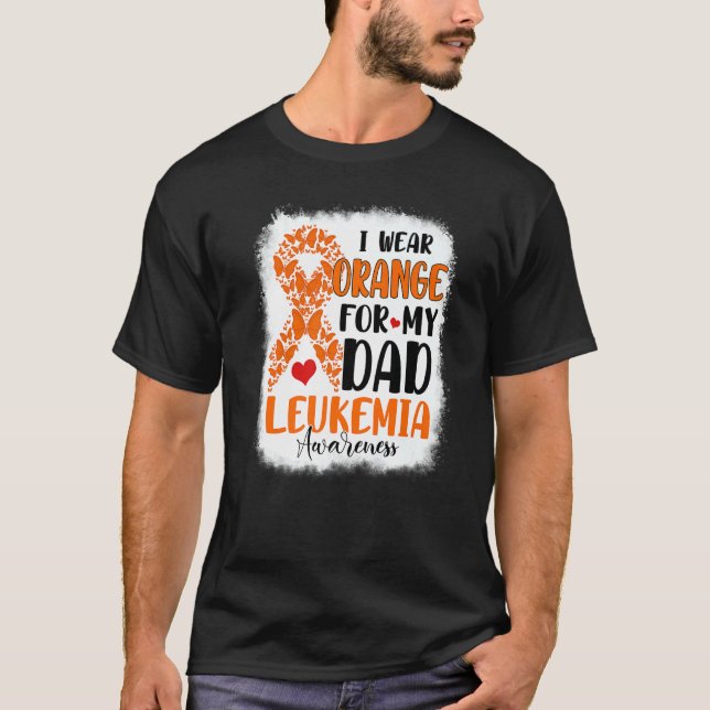 Ich trage Orange für meinen Vater Leukämie Awarene T-Shirt (Vorderseite)