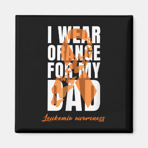 Ich trage Orange für meinen Vater Leukämie-Bewusst Magnet