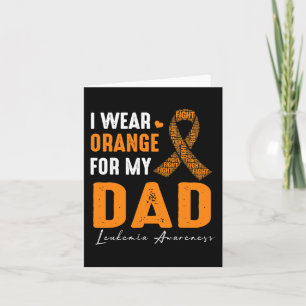 Ich trage Orange für meinen Vater Leukämie Krebs M Karte