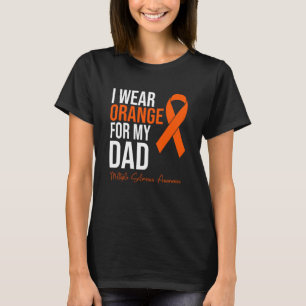 Ich trage Orange für meinen Vater MS Krieger Multi T-Shirt
