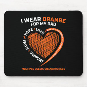 Ich trage Orange für meinen Vater MS Multiple Skle Mousepad