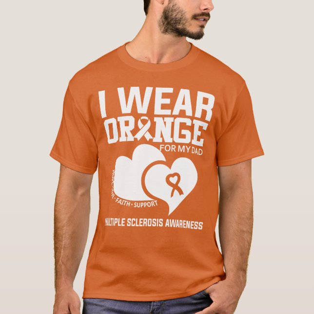 Ich trage Orange für meinen Vater Multiple Skleros T-Shirt (Vorderseite)