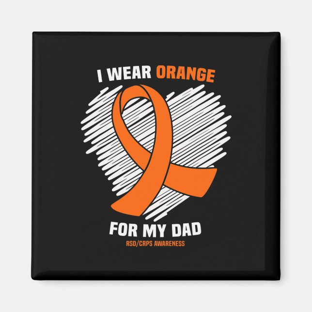 Ich trage Orange für meinen Vater RSDCRPS Awarenes Magnet (Vorne)