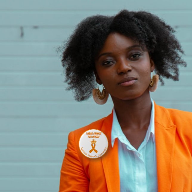 Ich trage Orange für mich selbst Multiple Sklerose Button (Von Creator hochgeladen)