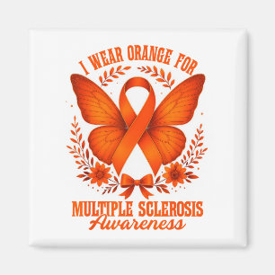Ich trage Orange für Multiple Sklerose-Bewusstsein Magnet