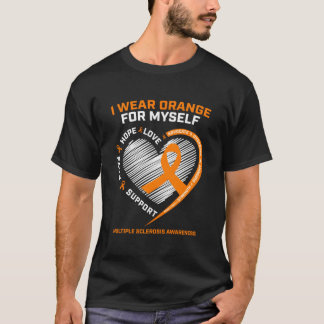 Ich trage Orange für Multiple Sklerose-Bewusstsein T-Shirt