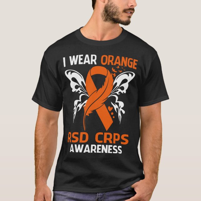 Ich trage Orange für RSD CRPS-Bewusstsein T-Shirt (Vorderseite)