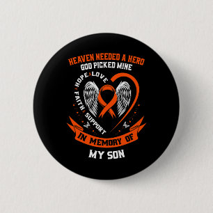 Ich trage Orange in Erinnerung an meine Sohn Leukä Button