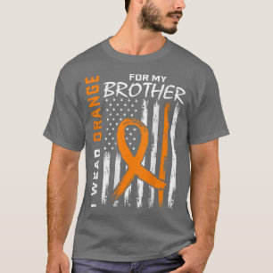 Ich trage Orange Ribbon Brother Leukemia Awareness T-Shirt