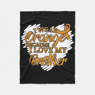 Ich trage Orange, weil ich meine Bruderleukämie Li Fleecedecke