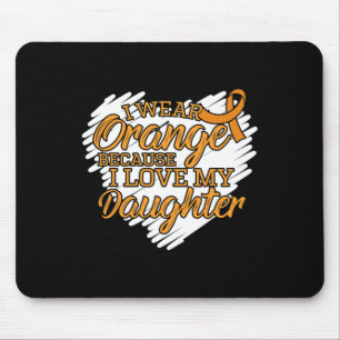 Ich trage Orange, weil ich meine Tochter Liebe hab Mousepad