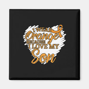 Ich trage Orange, weil ich meinen Sohn für Leukämi Magnet