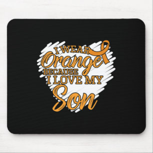 Ich trage Orange, weil ich meinen Sohn für Leukämi Mousepad
