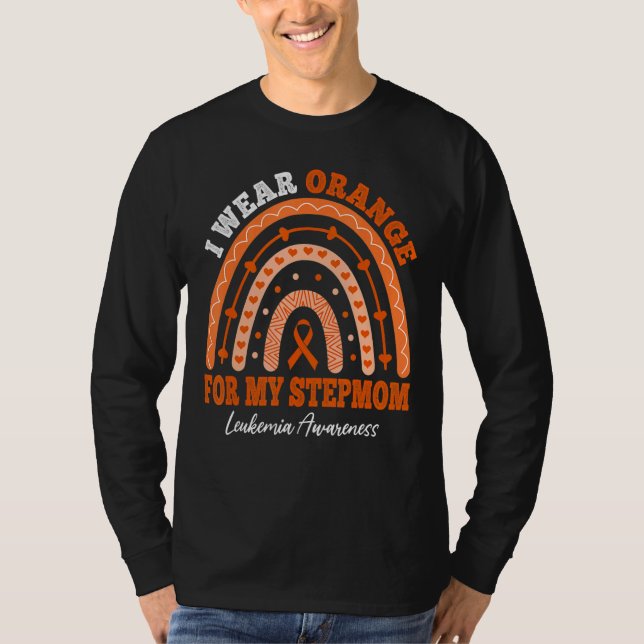 Ich trage Orangefarbene für Stepama Leukemia Aware T-Shirt (Vorderseite)