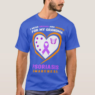 Ich trage Orchideen und Orange für meine Oma-Psori T-Shirt