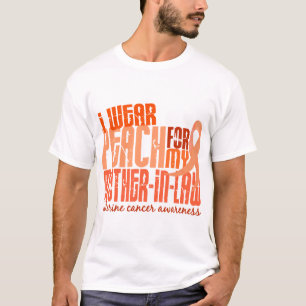 Ich trage Pfirsich für uterinen Krebs der T-Shirt