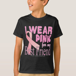 Ich trage Pink für mein Best Friend Breast Cancer T-Shirt